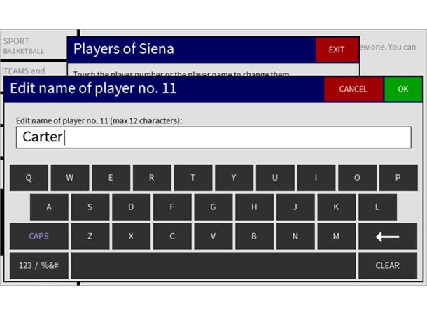 Fjernkontroll resultattavle Touchscreen - Trådløs